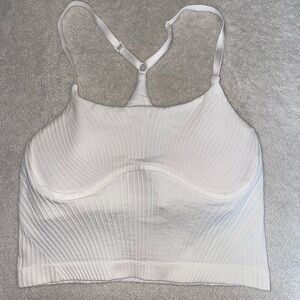 Lululemon White Sports Bra Crop Top